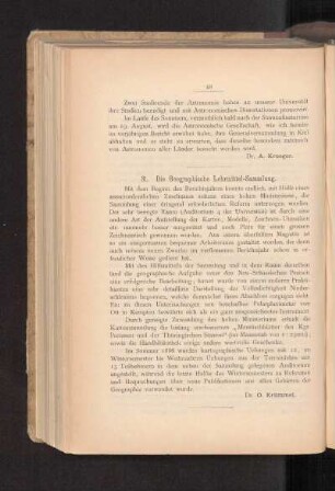 31. Die Geographische Lehrmittel-Sammlung.