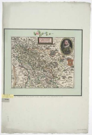 Karte von dem Herzogtum Kleve, Kupferstich, um 1596