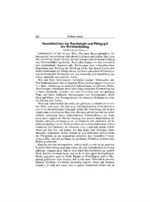 Grundsätzliches zur Psychologie und Pädagogik der Weltanschauung