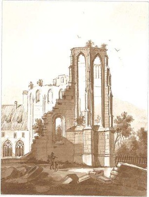 Littmann, Max; Italien; Deutschland; Reisezeichnungen - Ruine Walkenried im Harz (Perspektive)