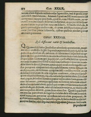 Caput XXXVIIII. Qui differant ratio & Intellectus.