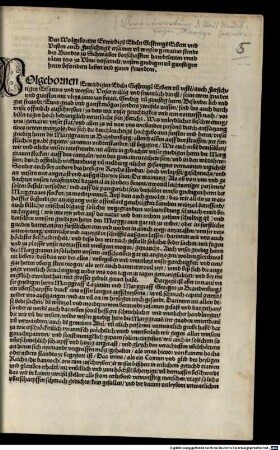 Den Wolgebornen Erwirdige[n] Edeln Gestrenge[n] Erbern vnd Vesten auch Fursichtige[n] ersamen vn[d] weysen gemainer stende des Bundts zu Schwaben botschafften hawbtleuten vnnd raeten yezo zu Vlme versamelt, vnsern gnedigen vn[d] gunstigen herrn besondern lieben vnd guten freundten