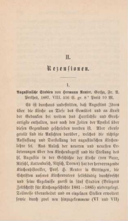 462-473 [Rezension] Reuter, Hermann, Augustinische Studien