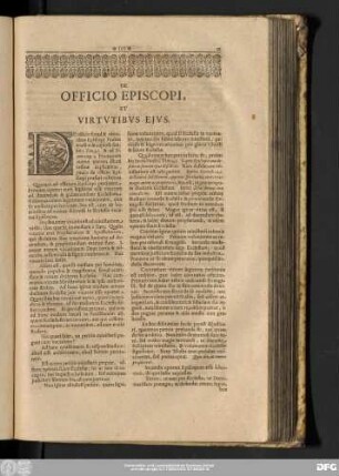 De Officio Episcopi, Et Virtutibus Eius.