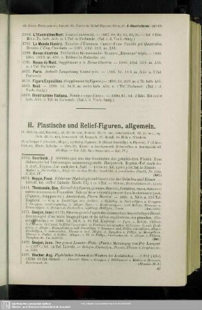 H. Plastische und Relief-Figuren, allgemein