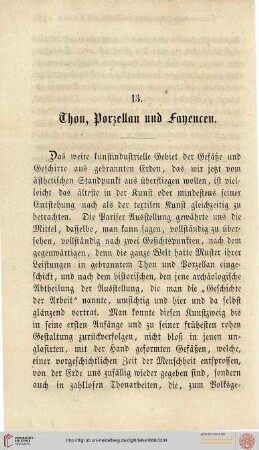 13. Thon, Porzellan und Fayencen