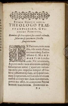 Eximio Christi Servo, Theologo Praestantissimo, Guilielmo Perkinsio ...