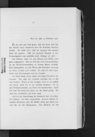 Berlin, den 19. Februar 1907