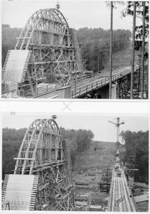 Rohrbach-(Friedens)brücke, km 211,808 - 212,130 Kranfahrbahn und Lehrgerüst