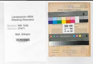 Entnazifizierung Wilhelm Moll , geb. 24.03.1887 (Zugfuehrer)
