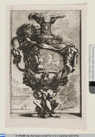 Vase mit einem Löwenhenkel