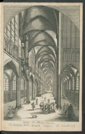 Veue en Perspective Du de dans de la Grande Esglise de Strasbourg