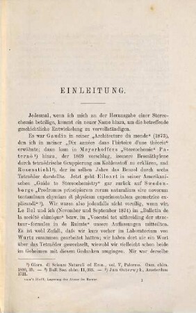 Die Lagerung der Atome im Raume