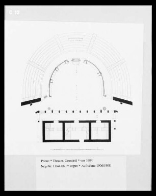 Grundriß des Theaters, ergänzt