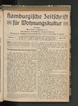 Nummer 13 April 1909