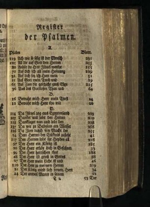 Register der Psalmen