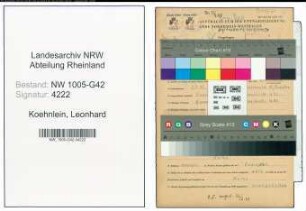 Entnazifizierung Leonhard Koehnlein , geb. 20.11.1903 (Monteur)