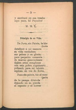 Principio de su vida
