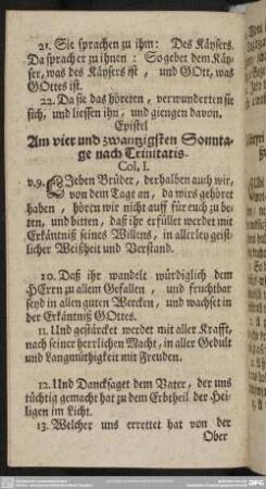Am vier und zwantzigsten Sonntage nach Trinitatis