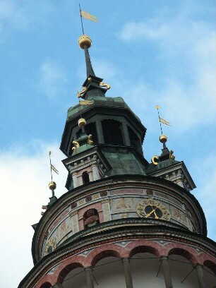 Cesky Krumlov - Schlossturm : Die Altstadt von Cesky Krumlov, aufgenommen 2005