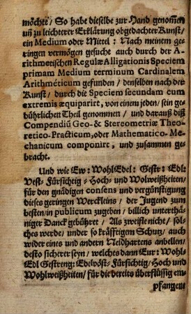 Compendium Geo- & Stereometriae Theoretico-Practicum : = Selbstlehrende Mathematico-Mechanische Veldtmesserey Vnd Uisierkunst