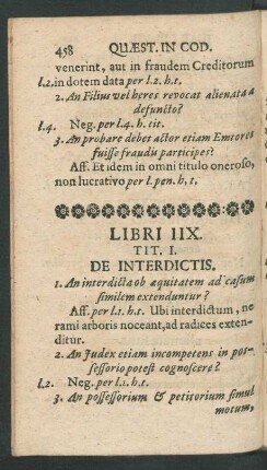 Libri IIX. Tit. I. - LIX.