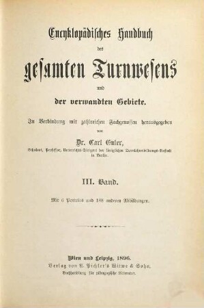 Encyklopädisches Handbuch des gesamten Turnwesens und der verwandten Gebiete, 3. Springkasten-Übungen bis Z