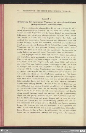 Kapitel 2. Erläuterung der chemischen Vorgänge bei den gebräuchlichen photographischen Positivprozessen