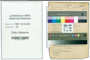 Entnazifizierung Katharina Dulle , geb. 08.11.1894 (Weinhaendlerin)