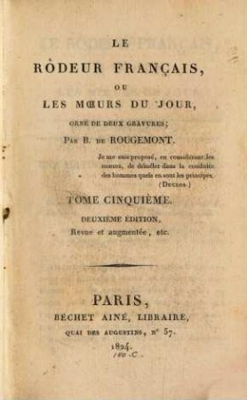 Le rôdeur français, ou les moeurs du jour, 5