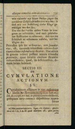751-760, Sectio III. De cumulatione actionum