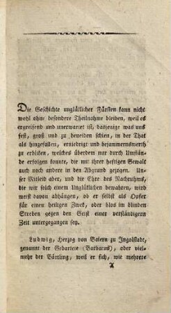 Geschichte des bairischen Herzogs Ludwig des Bärtigen zu Ingolstadt