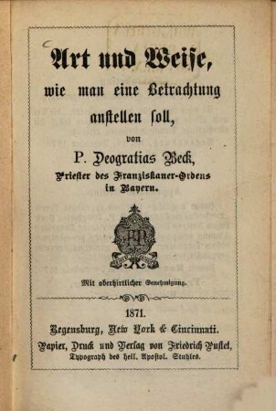Art und Weise, wie man eine Betrachtung anstellen soll