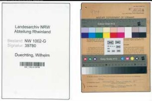 Entnazifizierung Wilhelm Duechting, geb. 30.12.1915 (Kaufmann)