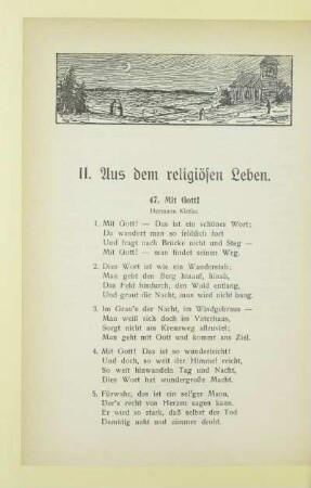 II. Aus dem religiösen Leben
