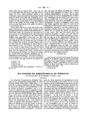 Zur Geschichte der Aufsatzübungen in der Volksschule : (Fortsetzung)
