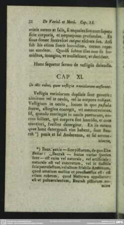 Cap. XI. De illis rebus, quae vestigia variolarum auferunt