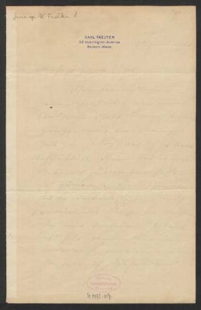 Brief an August Weiß : 03.06.1905