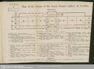 Plan of the Rooms of the Royal Picture Gallery in Dresden