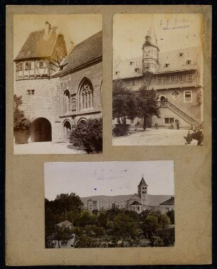 Sankt-Wolfgangs-Kirche, Rotenburg/Tauber; Neues Rathaus, Ochsenfurt; Stiftsruine, Bad Hersfeld: Ansichten