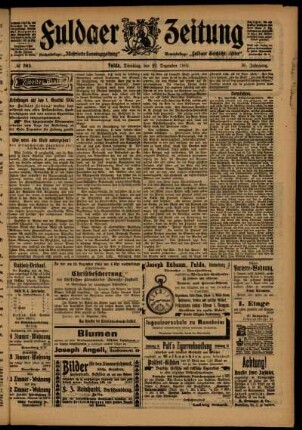 Zweite Ausgabe vom Dienstag, den 22. Dezember 1903.