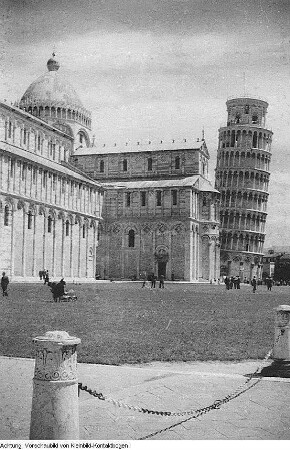 Reise nach Italien, Reisepass der BRD von Erich Pohl, Landschaften, Turm von Pisa, u.a., Mai 1957