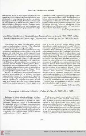 58: [Rezension von: Jan Wiktor Sienkiewicz, Marian Bohusz-Szyszko. Życie i twórczość 1901-1995]