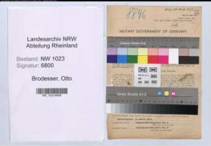 Entnazifizierung Otto Brodesser , geb. 06.06.1886 (Postamtmann)