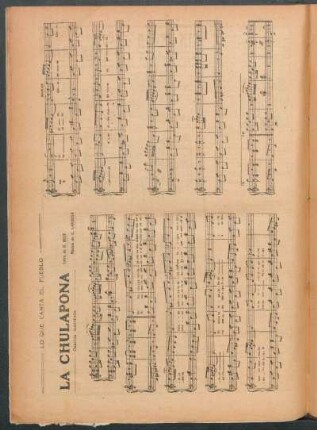 La Chulapona : Lo que canta el pueblo. - Canción madrileña
