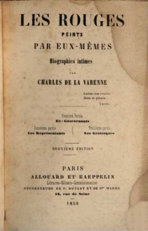 Les rouges peints par eux-mêmes : biographies intimes
