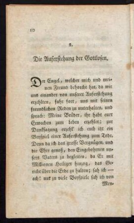 2. Die Auferstehung der Gottlosen.