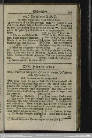 XXV. Hirtenlieder