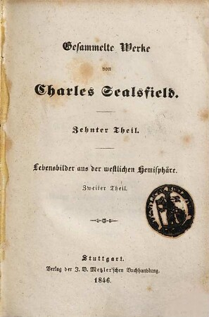 Gesammelte Werke, 10. Lebensbilder aus der westlichen Hemisphäre ; 2, Ralph Doughby's Esq. Brautfahrt