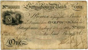 Geldschein, 1 Pfund, 24.5.1824
